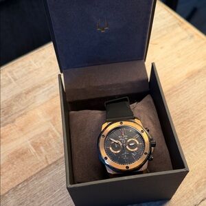 Black and Gold Watch in Box